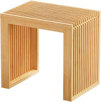 Small Bamboo Dining Bench, 17inch Farmhouse Decor Indoor Kitchen Table Bench by Unknown