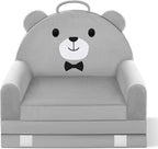 Kids Sofa Bed with Removable Washable Cover & Magic-Tape Backrest – Foldable - Image 9