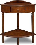 Coastal Solid Wood Corner Wedge Table by LeickFurniture