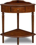 Coastal Solid Wood Corner Wedge Table by LeickFurniture
