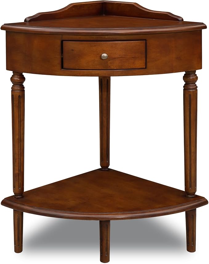 Coastal Solid Wood Corner Wedge Table by LeickFurniture
