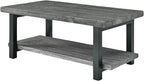 Alaterre Furniture Pomona Living Room 42 Inch Rectangular Solid Wood Coffee - Image 9