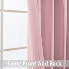 Yakamok Pink Room Darkening Curtains 84 inch Sliding Door Drapes | 1 Extra-wide - Image 4