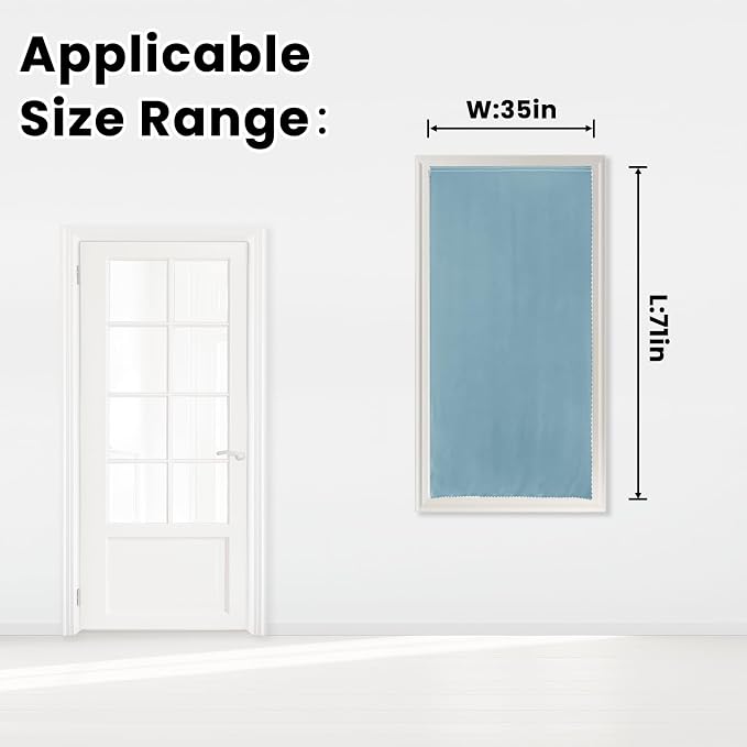 Self Adhesive Curtains, Use for Bedroom, Lake Blue, 1 Panel - Image 7
