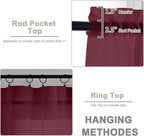Sheer Curtains 2 Panels Set for Bedroom Living Room, Soft Solid Rod Pocket - Image 4
