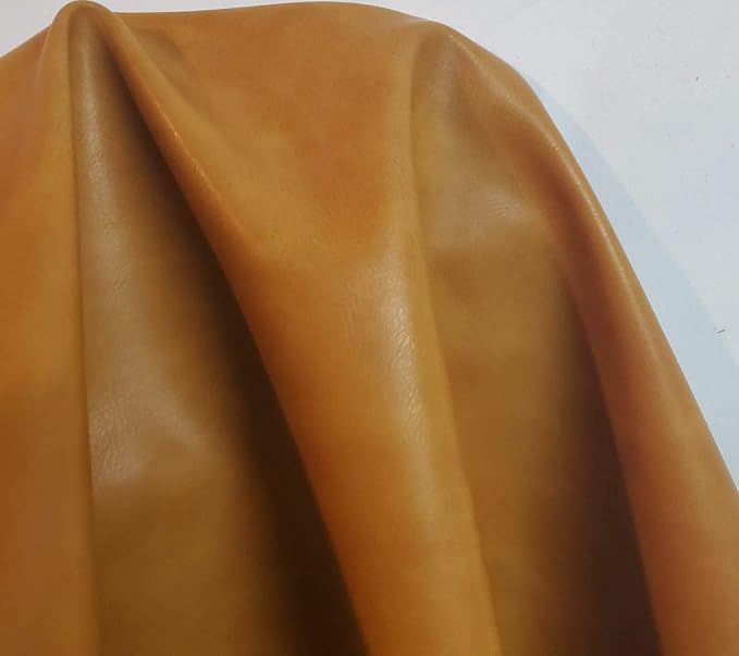NAT Leathers | Caramel Light Tan Nude Beige Soft Faux Vegan Leather PU {Peta - Image 4