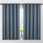 Yakamok Room Darkening Curtains 62x63 inch Length Stone Blue-Living Room | 2 by Yakamok