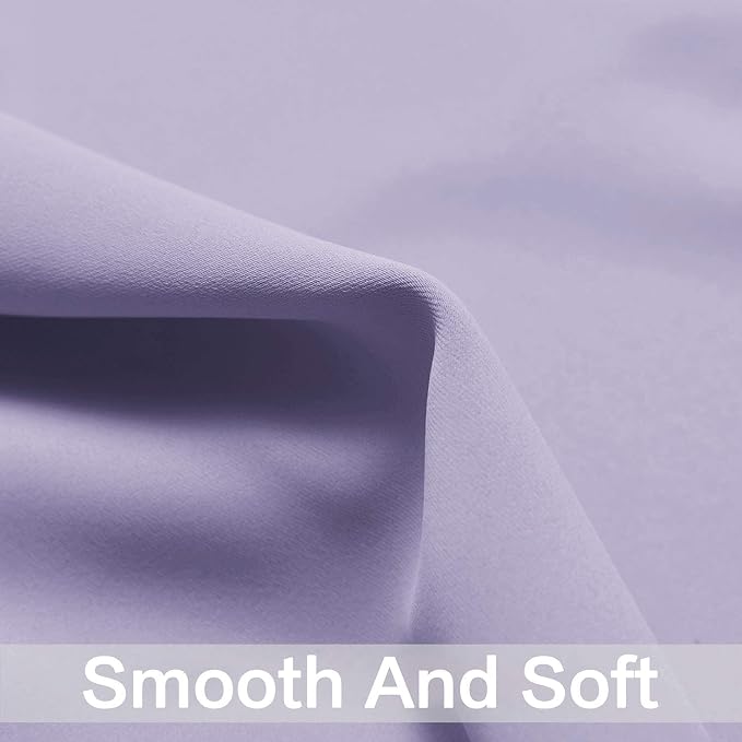 Yakamok Room Darkening Curtains 42x63 inch Length Lilac-Living Room | 2 panels - Image 4