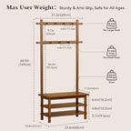 Hall Tree, 3-in-1 Entryway Bench - Image 2