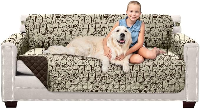Sofa Shield® Couch Slip Covers for Dogs, Reversible Furniture Protector by SofaShield