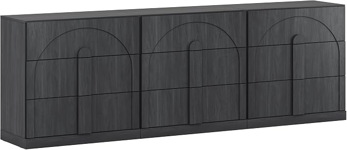 BELLEZE Set of 3 Bookcase with 3 Drawers, Modern Book Shelf with Wide Wooden - Image 6