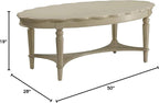Acme Fordon Oval Coffee Table in Antique White - Image 3