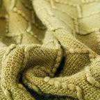 BOURINA Olive Green Throw Blanket 50x60 Inches Throw Textured Solid Soft Sofa - Image 5