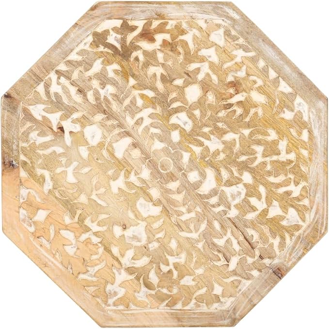 vidaXL Bohemian-Style Side Table in Solid Mango Wood - Image 6