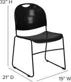 Flash Furniture Hercules Series Ultra-Compact Plastic Stacking Event/Waiting - Image 3