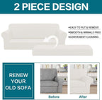 Turquoize Stretch Sofa Slipcover 2 Pieces Sofa Cover Couch Cover - Image 3