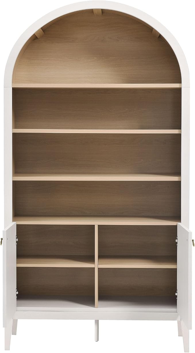 Modway Nolan Tall Arched Storage Display Cabinet in Ivory - Image 9