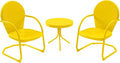 Patio Bistro Set Retro Metal Outdoor Seating Set Conversation Set 3 Pieces by RICNOD