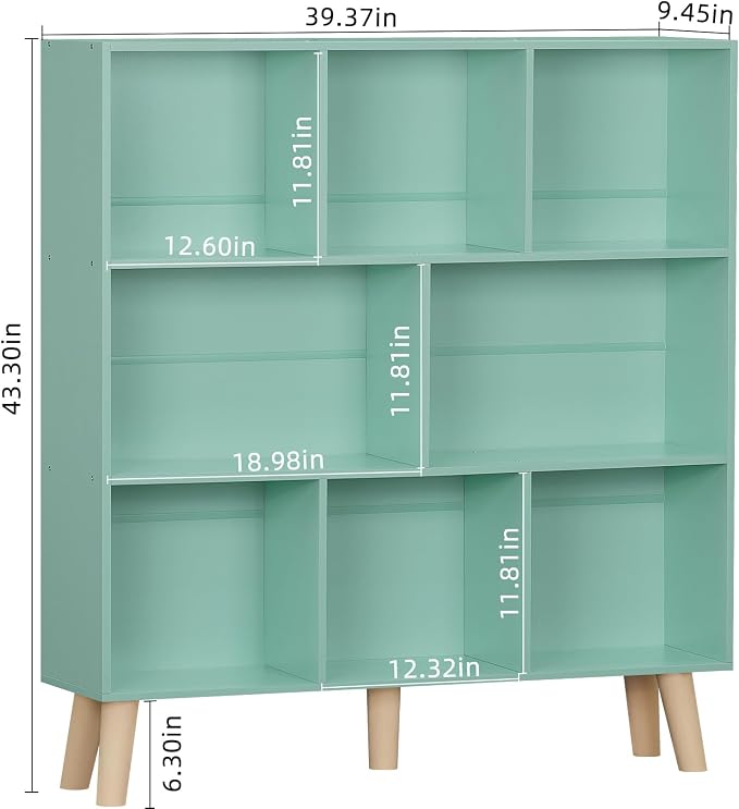 LEYAOYAO 8 Cube Bookshelf 3-Tier Bookcase - Image 3