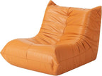 Hobestluk Small Bean Bag Chair Waterproof Leather Beanbag Lazy Floor Sofa Bean - Image 3