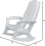 Semco Rockaway Heavy-Duty Outdoor Rocking Chair w/Low Maintenance All-Weather - Image 3