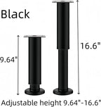 4PCS Adjustable 9.64-16.6 Inch Metal Furniture Legs Black Furniture Replacement - Image 3