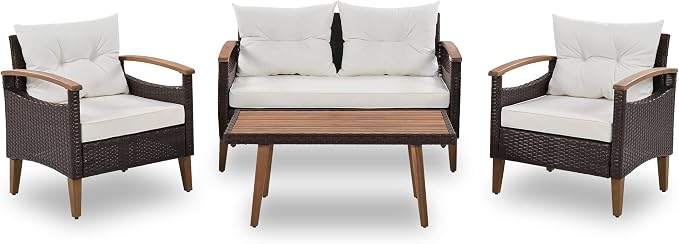 VilroCaz 4-Piece Outdoor Patio Sofa Seating Set - Image 7