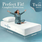 Utopia Bedding Mattress Protector Zippered Twin Size, 100% Waterproof Bed Bug - Image 5