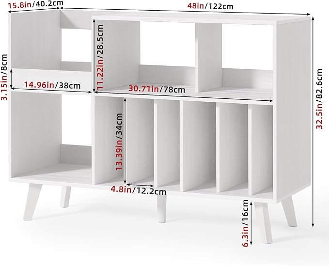 LELELINKY Large 48'' Record Player Stand - Image 2