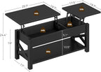 Rolanstar Coffee Table 47.2", 2 Way Lift Top Farmhouse Center Table - Image 3