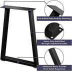 Bench Table Legs 16 Inch, Trapezoid Heavy Duty Metal Coffee Furniture Legs Set - Image 5