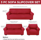 Peryiter 3 Pcs Couch and Loveseat Covers Set Sofa Cover - Image 2
