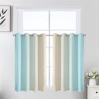 Aqua and Beige Ombre Blackout Curtains by ESTELARTEXTILER