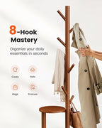 Pipishell Coat Rack, Freestanding Hall Tree - Image 4