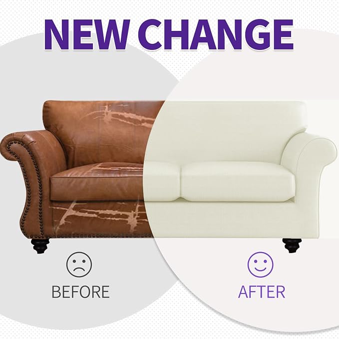 ZNSAYOTX 4 Piece Sofa Covers for Living Room Anti Slip Stretch Couch Covers for - Image 4