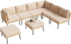 Aoxun 8-Piece Patio Furniture Set, Wicker Outdoor Furniture - Image 9
