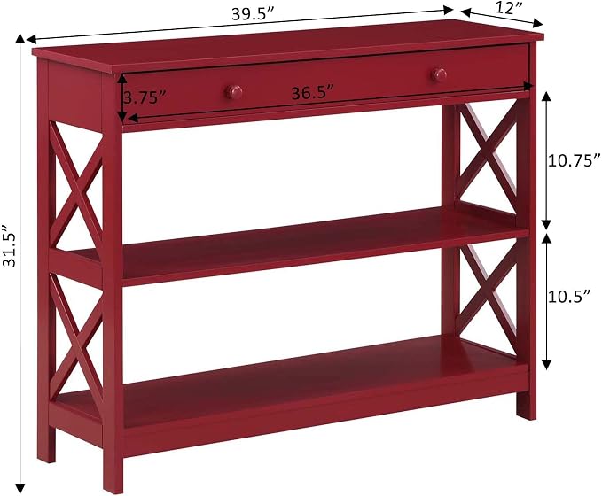 Convenience Concepts Oxford 1 Drawer Console Table - Image 3