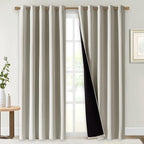 NICETOWN 100% Blackout Window Curtain Panels, Cold and Full Light Blocking by NICETOWN