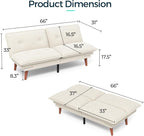 LINSY HOME Futon Sofa Bed, 3 in 1 Convertible Comfy Loveseat Sleeper Sofa Bed - Image 2