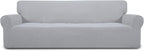 Easy-Going Stretch 4 Seater Oversized Sofa Couch Cover Silver Gray | 1-Piece by Easy-Going