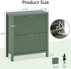 YOMILUVE Fluted Shoe Storage Cabinet - Image 2