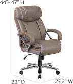 Flash Furniture HERCULES Series Big & Tall 500 lb. Rated Taupe LeatherSoft - Image 3