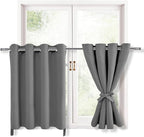 RV Blackout Curtains for Bedroom, 52 x 30 Inches Long, Light Grey | Thermal by Hiasan