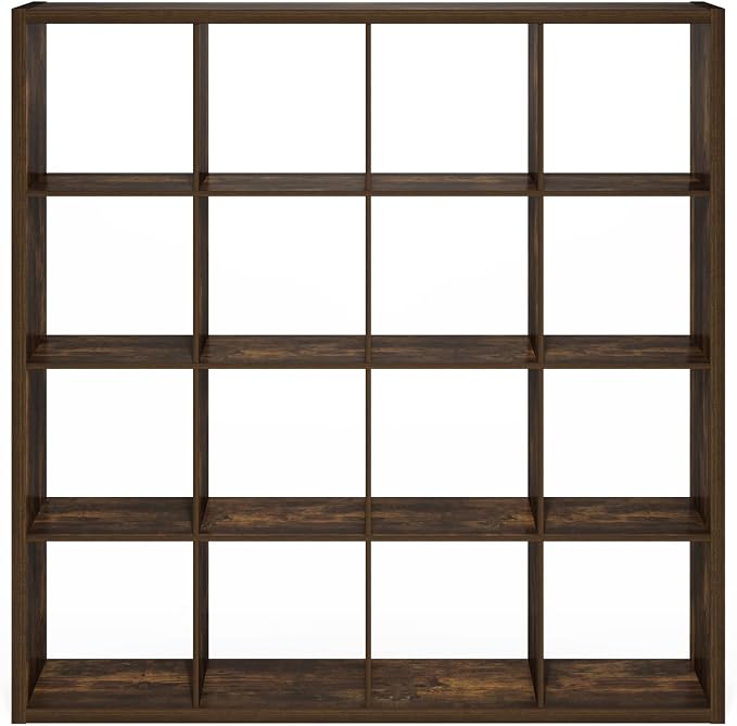 Furinno Cubicle Book Shelf, 16-Cube Bookshelf, Extra Thick Frame Reversible - Image 9