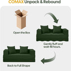 COMAX Futon Sofa Bed, 4‑in‑1 Convertible Sofa Bed, Folding Boneless Couches - Image 7