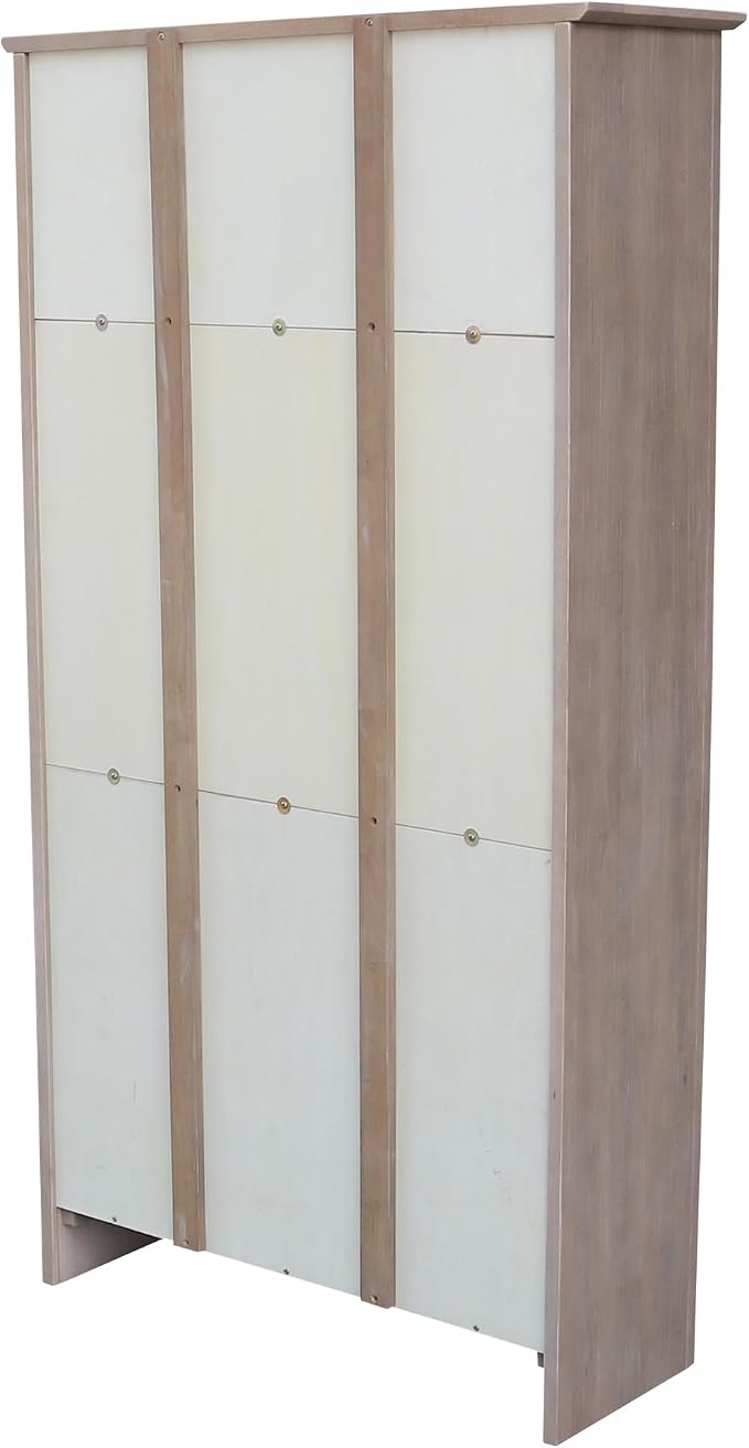 Shaker Solid Wood Bookcase, Washed Gray Taupe - Image 6