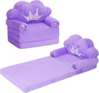MOONBEEKI Toddler Chair Comfy，Foldable Princess Couch by MOONBEEKI