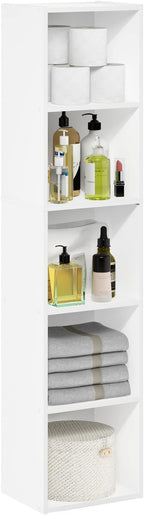 Furinno PASIR Book Shelf, 5-Tier Modern Bookshelf, Open Shelves Bookcase 9 x 12 - Image 6