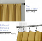 Simplebrand Bright Gold Blackout Curtains - Image 4