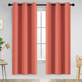 Yakamok Room Darkening Curtains 42x72 inch Length Coral Orange-Living Room | 2 by Yakamok